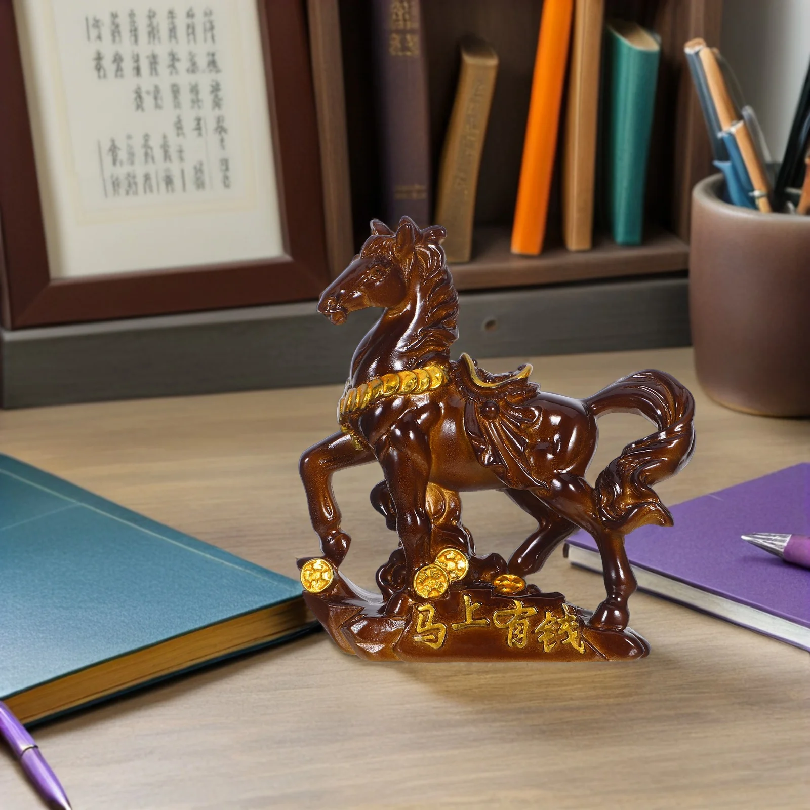 

Tea Pet Color Changing Horse Miniature Resin Sculpture High Temperature Color Change Stable Transition Mini Desk Ornament