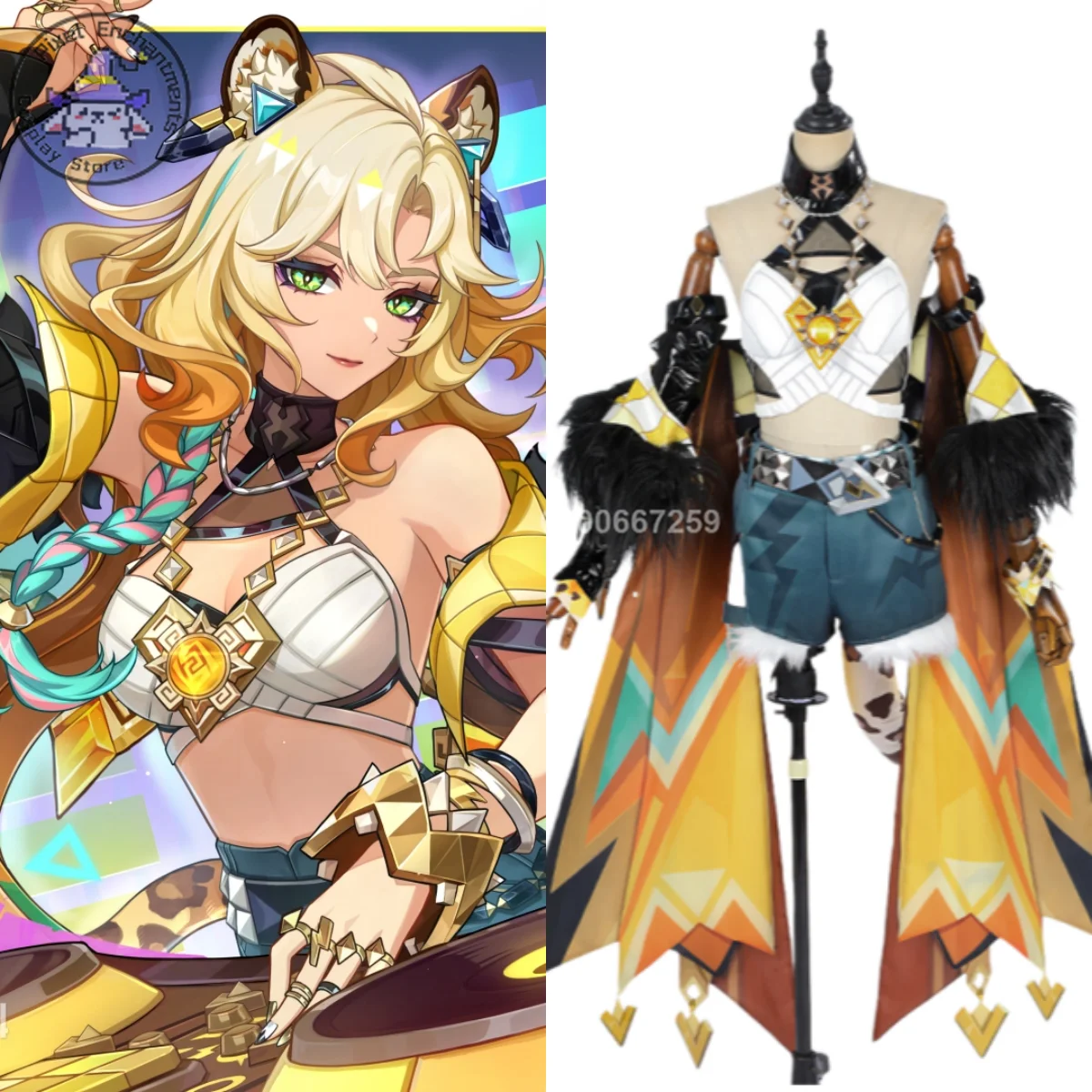 

Игра Genshin Impact Косплей Костюм Аниме Xilonen Одежда для ролевых игр Топ Шорты Хвост для женщин Comic Con Костюмы для Хэллоуина