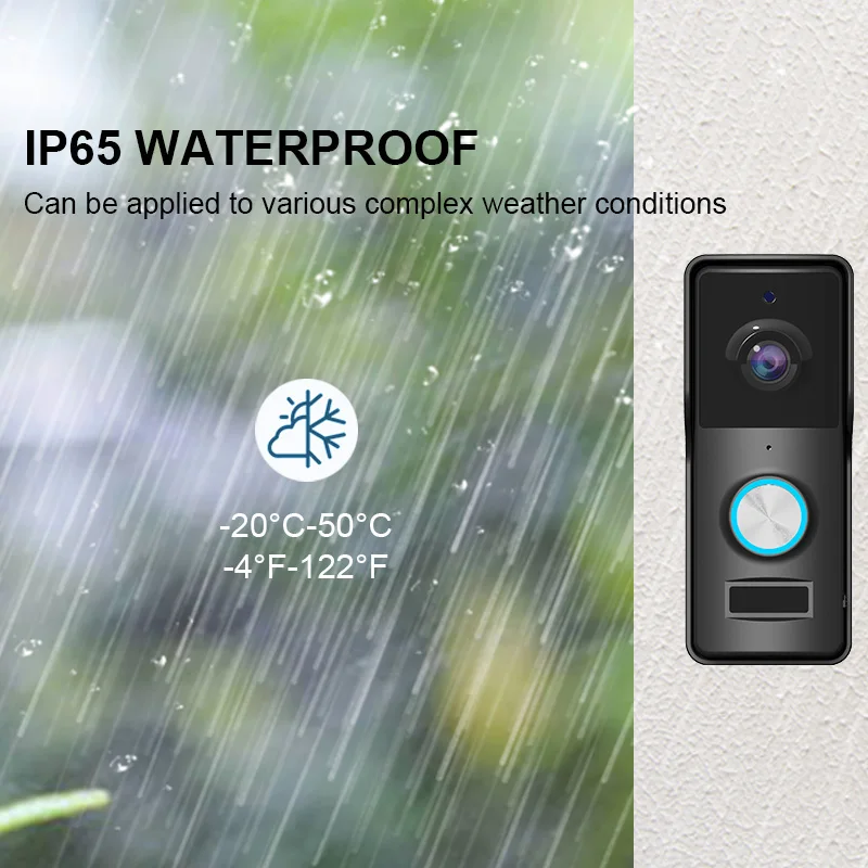 Tuya Doorbell Camera Wifi Waterproof Outdoor Wireless Doorbell Video Intercom Digital Door Peepholes Smart Home Ring Door Bell view 3