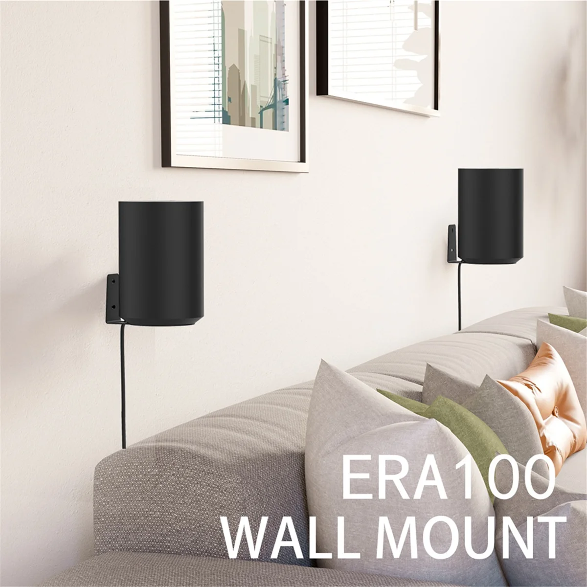 

A02R 2Pcs Speaker Wall Mount Bracket for Sonos Era 100, Speaker Holder on the Wall Replacement Stand Bracket
