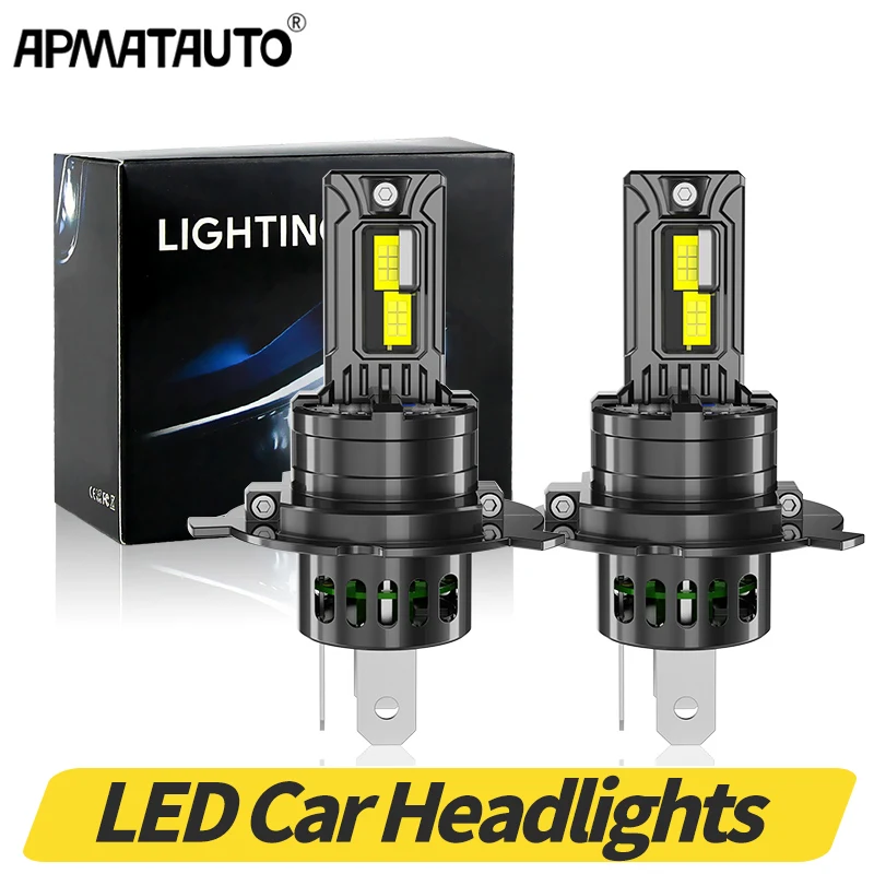 

1/2PCS Car Lights H4/9003/HB2 LED CANBUS LED 20000LM Lamp Car Headlight Bulb High Beams Low Beams Fog Light 12V Cars Accessories