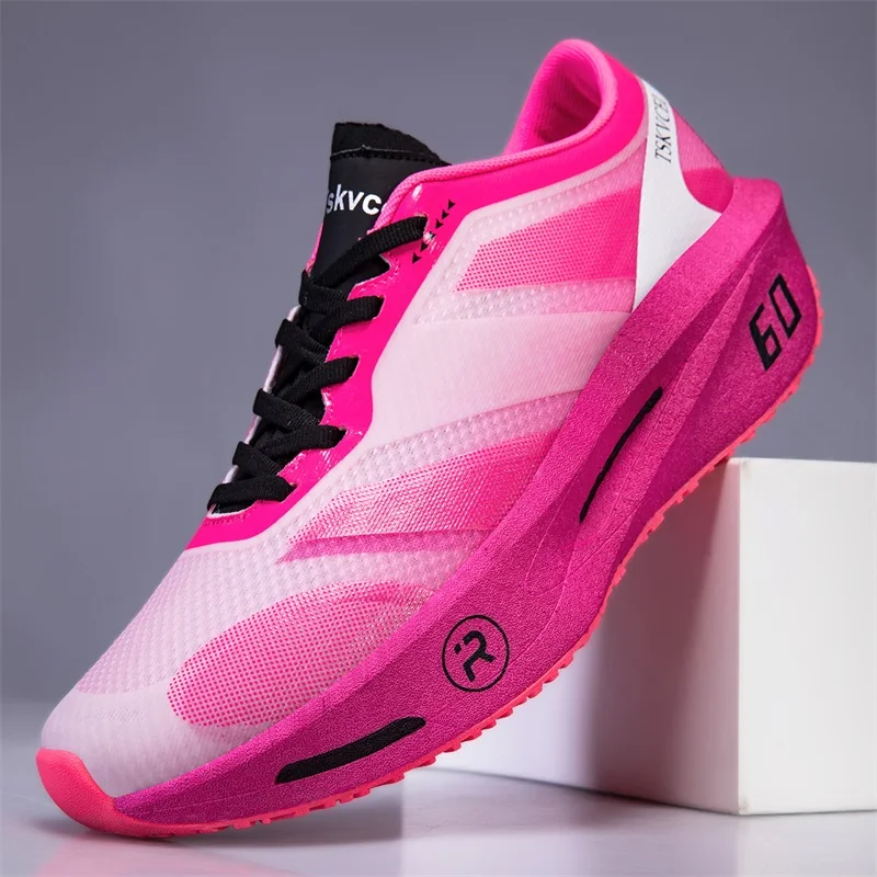 Men Casual Sports Running Shoes Carbon Board Marathon Training Breathable Women's Jogging Athletic Lightweight Tennis Sneakers
