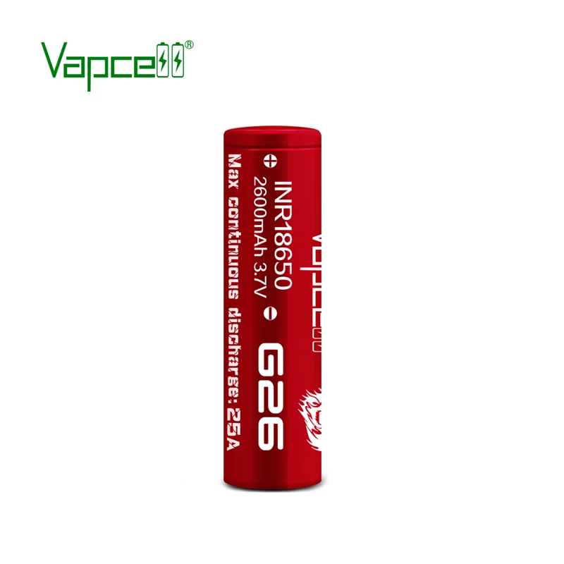 Original Vapcell INR 18650 G26 2600mah 25A 3.7V Battery High Performance Cell For Power Tools Better Than Vtc5A Equal To P26A