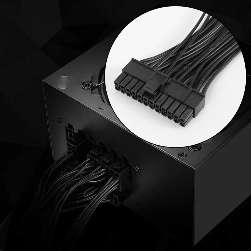 Netzteil Splitter, Dual-Netzteil-Kabel adapter 24-polig 20 4-polig atx Motherboard-Adapter Verlängerung kabel Dual 24-poliger Mining-Adapter