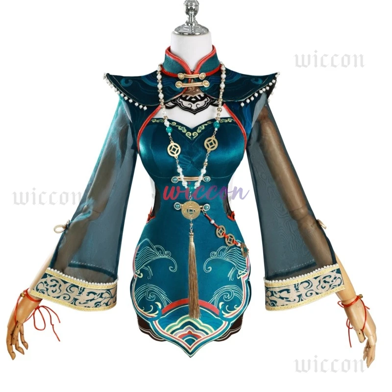 Game Naraka Bladepoint Cosplay Tessa Cute Little Zombie Skin Couture Cosplay Game Costume Wig Anime Halloween Party Suit