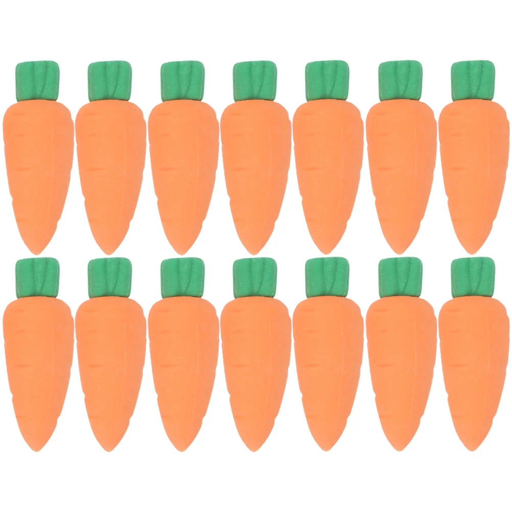 

40 Pcs Carrot Eraser Stationery Easter Basket Filler Bulk Gifts Baskets Party Pencil Students Erasers Novelty Child