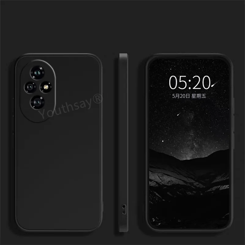 For Honor 200 Case Cover for Honor 200 Pro Fundas Coque Original Liquid Silicone Soft TPU Phone Bumper For Honor 200 Pro