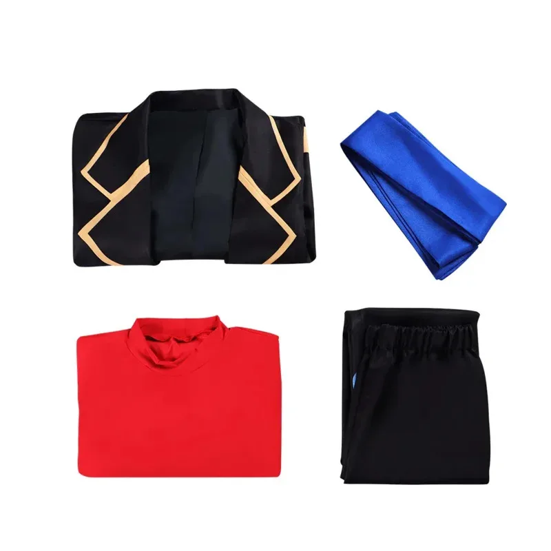 Sky02 Gioco Anime Undertale Error Sans Costume Cosplay Uomini adulti Set di gioco Sciarpa Halloween Party Uniforme Abbigliamento Abito nero 88Ji