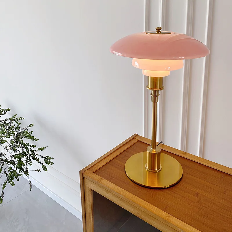 Danish Designer Glass Reading LED Table Lamp Nordic Modern Living Room Study Home Decor Silver Simple Art High-end Bedside Light