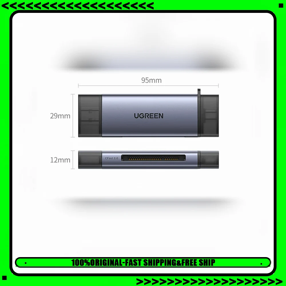 UGREEN 50906 CM517 USB CFast Card Reader USB Type C Dual Interface Memory Card Adapter for Computer Laptop