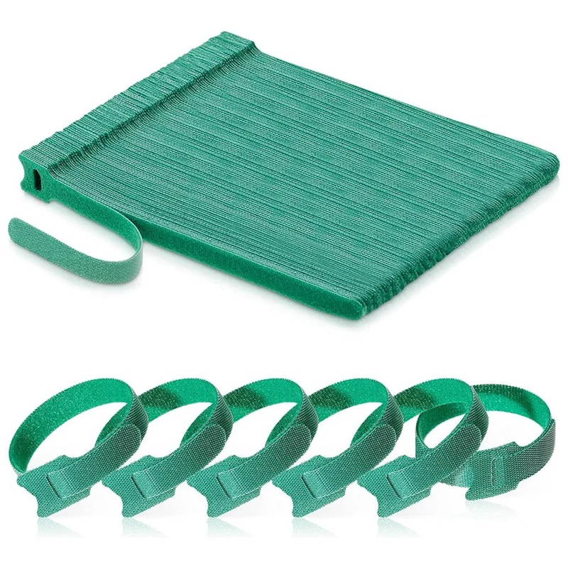 

120Piece Reusable Fastening Cable Ties Plant Cable Ties For Plant Vines Supporting , 8 Inch, Green