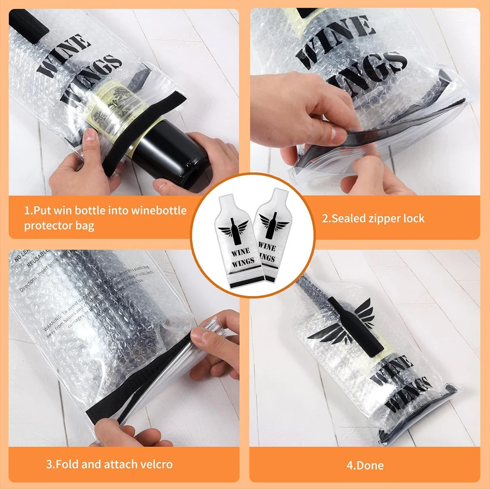 Reusable Wine Bag for Travel Wine Bottle Protector Sleeve for Airplane Car Cruise Protection Luggage Leak-proof