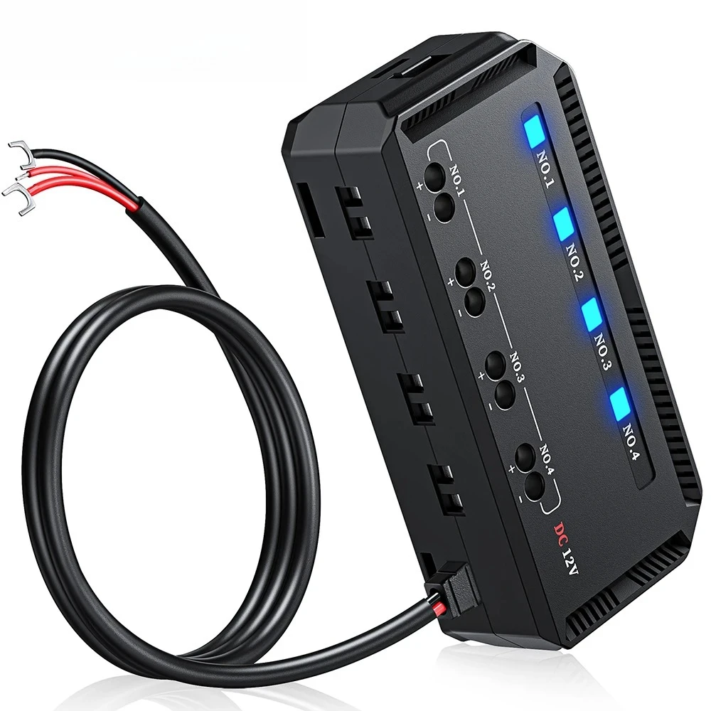 

2PCS 12V Motorcycle Fuse Box Universal Automotive Fuse Block with 4 Circuits Low Profile Mini Blade LED Indicator Fuse Holder