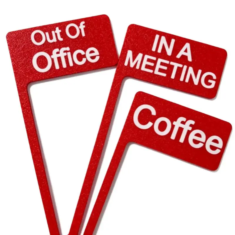 Monitor Busy Flag Signs Fun Office Gift Busy/Coffee/Meeting Signs, Fun Desk Accessories, Suitable For Home Office
