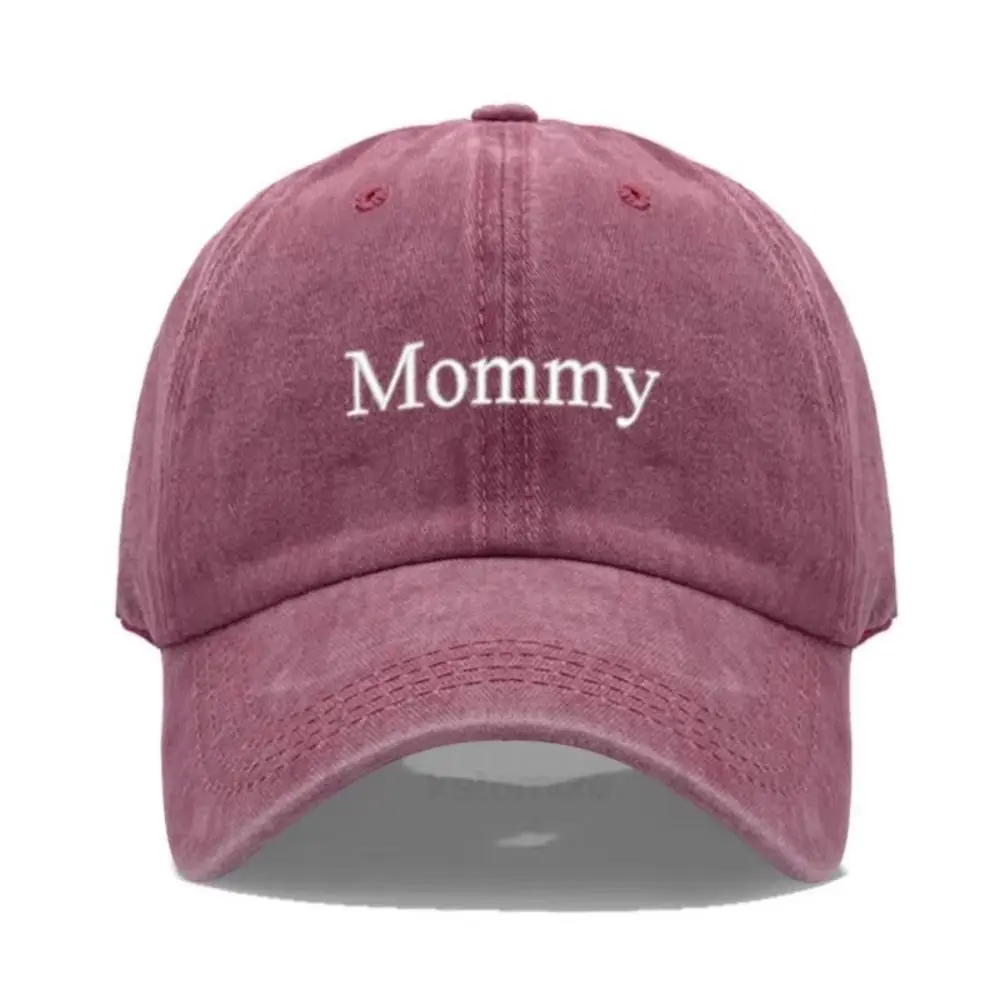 Vintage Letter Embroidered Daddy & Mommy Baseball Cap Cotton Adjustable Couple Cap Dad Hats For Man Women
