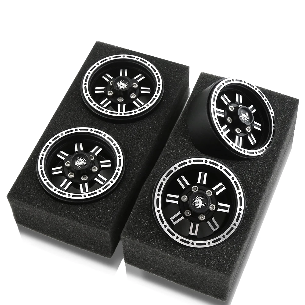 

NBRCI CNC Aluminum 6-Spokes 1.9" Beadlock Wheel Rim Hub for 1/10 RC Crawler Car Axial SCX10 Redcat Gen8 TRX4 VS4-10 (W1947)