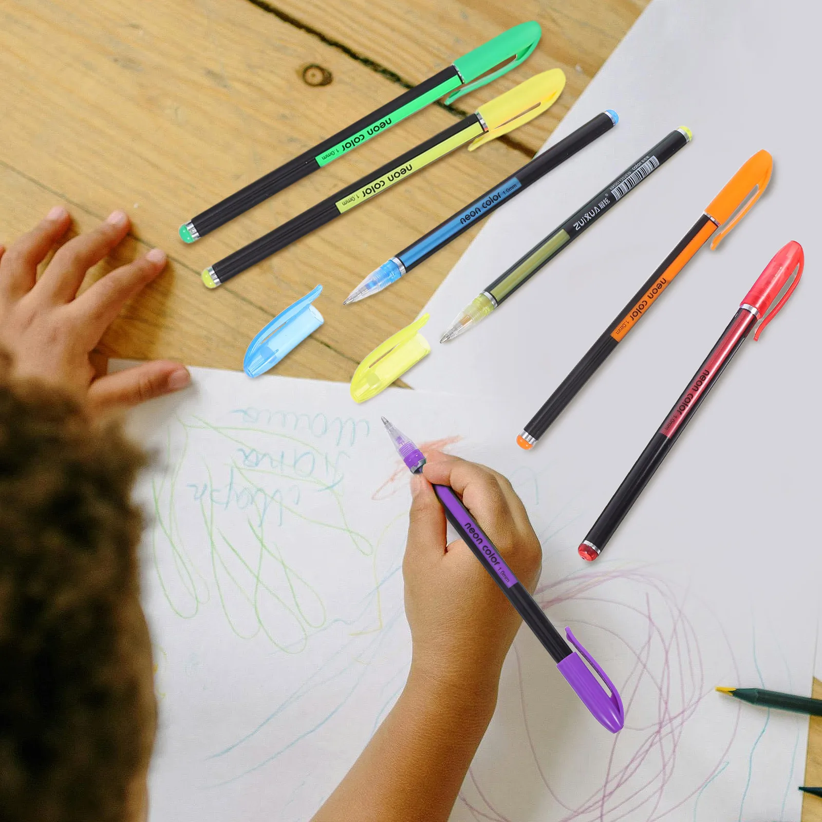 1,0 mm gelpennen neonkleur pennenset soepel schrijven kleuren kunst tekening ambachtelijke benodigdheden knipperende neutrale pen