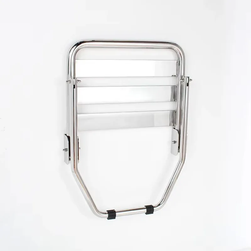 Bathroom and kitchen style accessories Shower shelving with collapsible towel bar