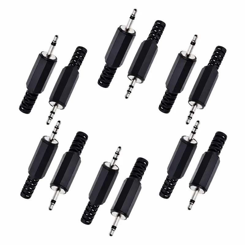 5pcs 2.5mm Stereo / Mono Audio Male Plug 2/3 Sections Earphone Socket Connector for Microphone Headphone Jack