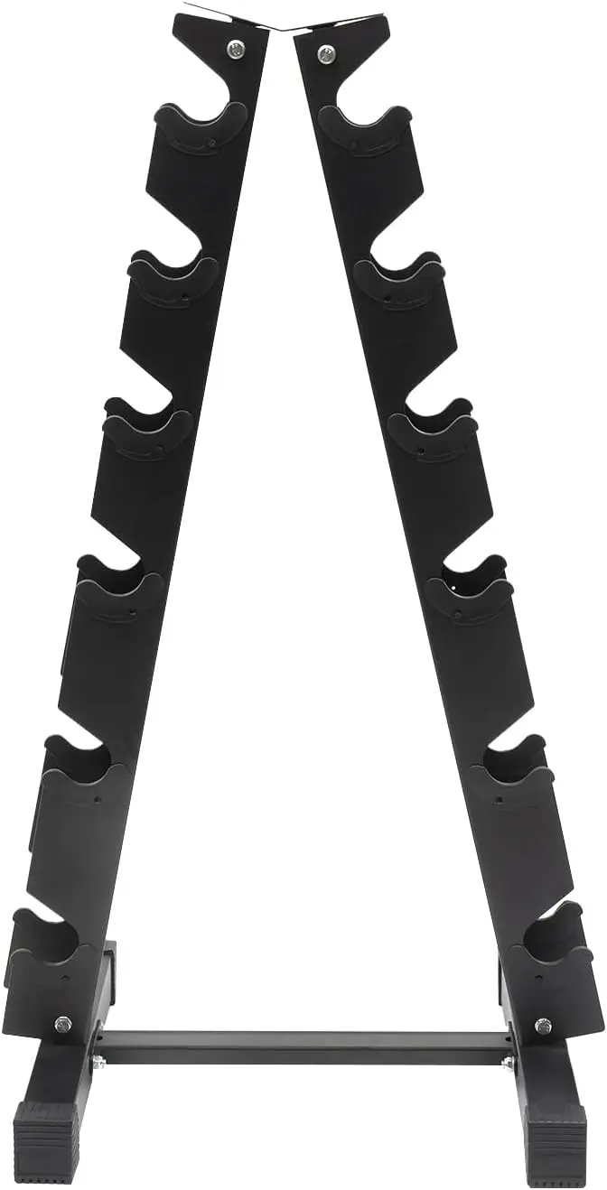 

Dumbbell Rack Stand Only,A-Frame Dumbbell Weight Frame,6 Tier Dumbbell Weight Bracket Compact Home Gym Space Saver 660lbs Load-B