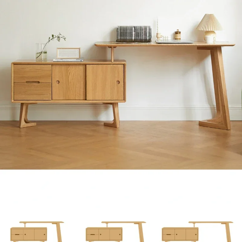 

Рабочий стол Современный минималистичный дубовый учебный стол Домашний выдвижной стол Компьютерный стол