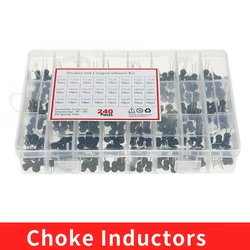 240Pcs 24Values 6x8mm Choke Inductors Assorted Kit 2.2uH 3.3uH 4.7uH 6.8uH 10uH 15uH 22uH 47uH 68uH 100uH 220uH 1mH 4.7mH 100mH