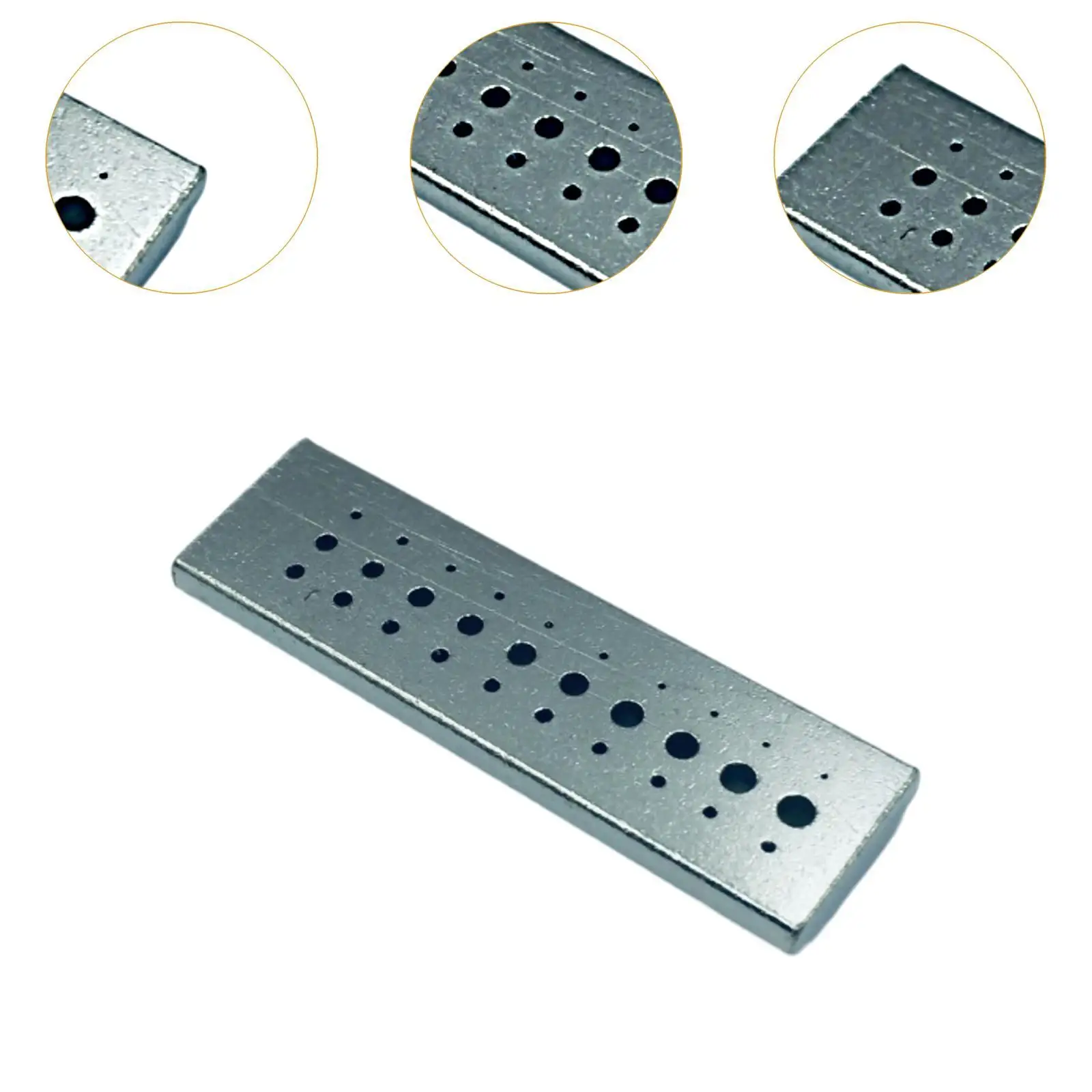 Riveting Staking Block Metal Watch Bracelet Hole Punching Plate Compact Tool for Jewelry Leather Strap Repair