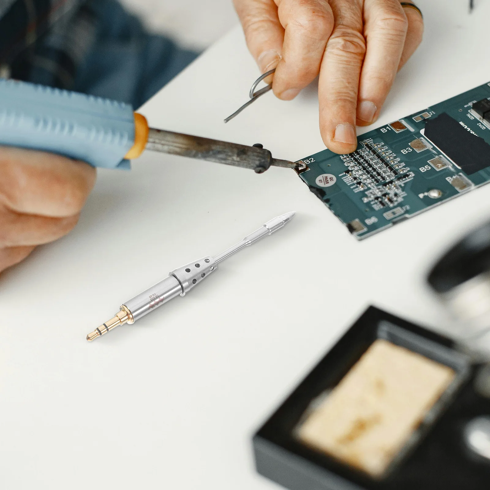 

Replacement Soldering Iron Tips Compatible for Ts80p Ts80 Cordless Soldering Station Metal Heat Transfer Fine Welding Tip