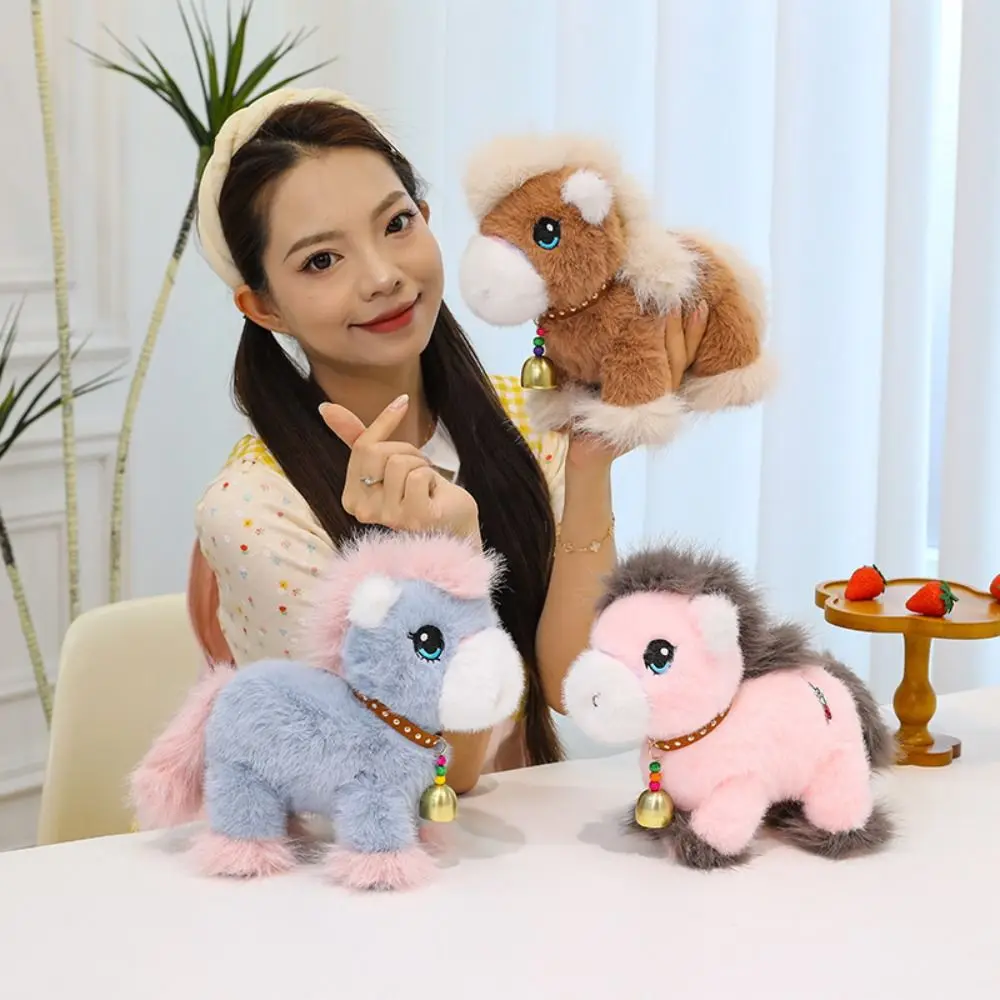 Simulation foal peluche poupée queue en peluche longue crinière cheval jouets en peluche PP coton mignon cheval en peluche jouet enfants cadeau