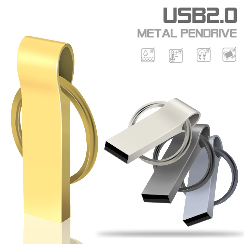 

High Speed USB Flash Drives 64gb Metal usb flash disk 16gb pendrive flash memory stick 32GB/8GB/4GB USB2.0 engrave gift