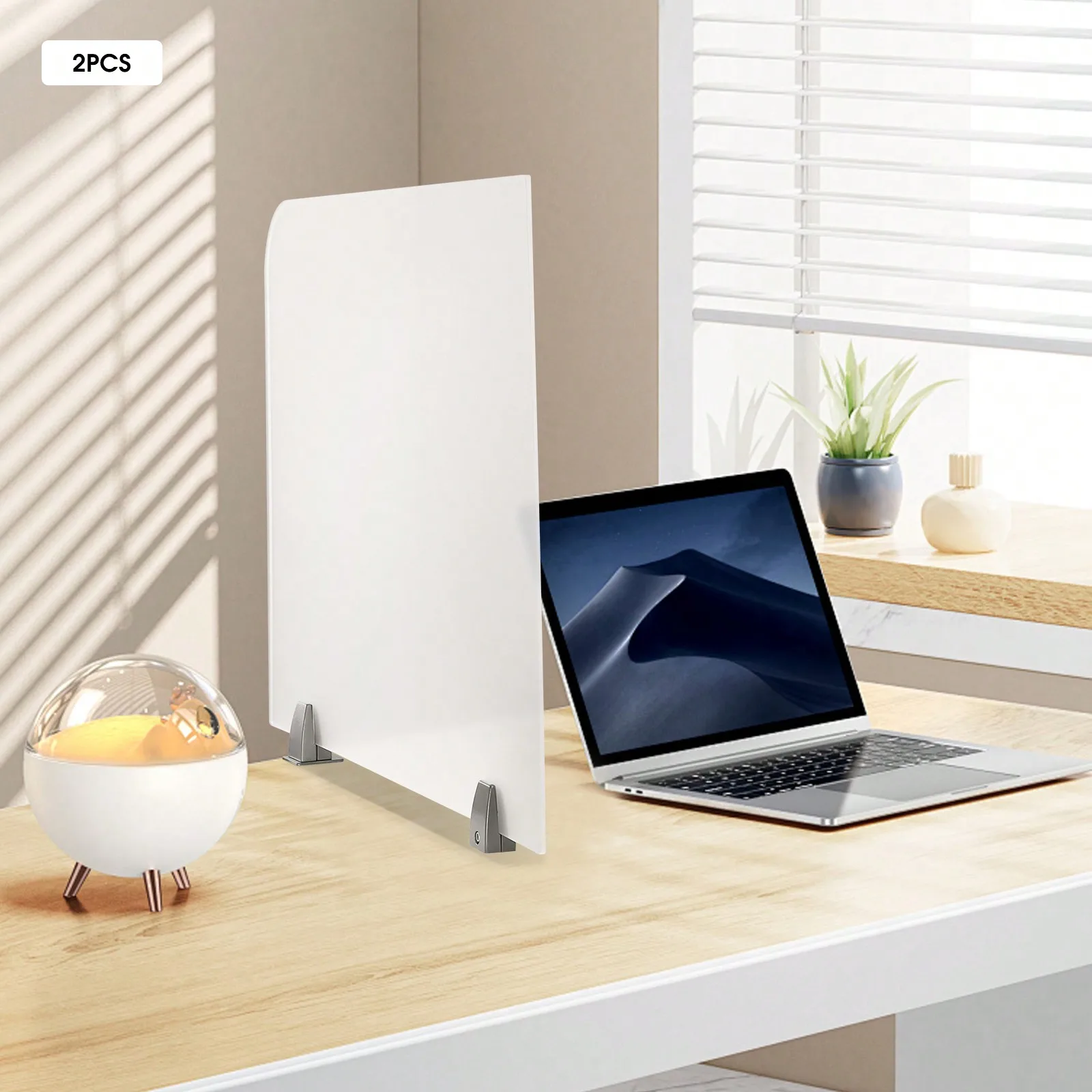 

Acrylic Office Partition, Desk Divider, Desktop Privacy Panel For Office 73.66*55.88*5.1cm/29*22*2in