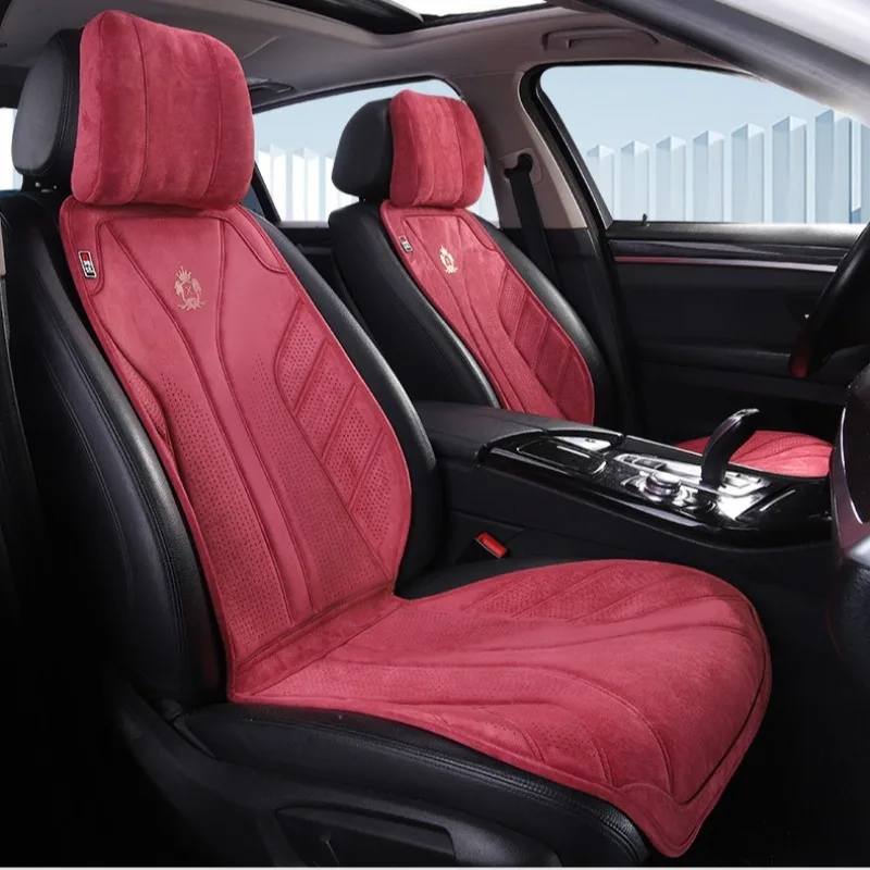 

Удобные замшевые защитные чехлы для автомобильных сидений, полный комплект, четырехсезонные универсальные чехлы для автомобильных сидений, аксессуары для автомобильных нескользящих подушек сидений