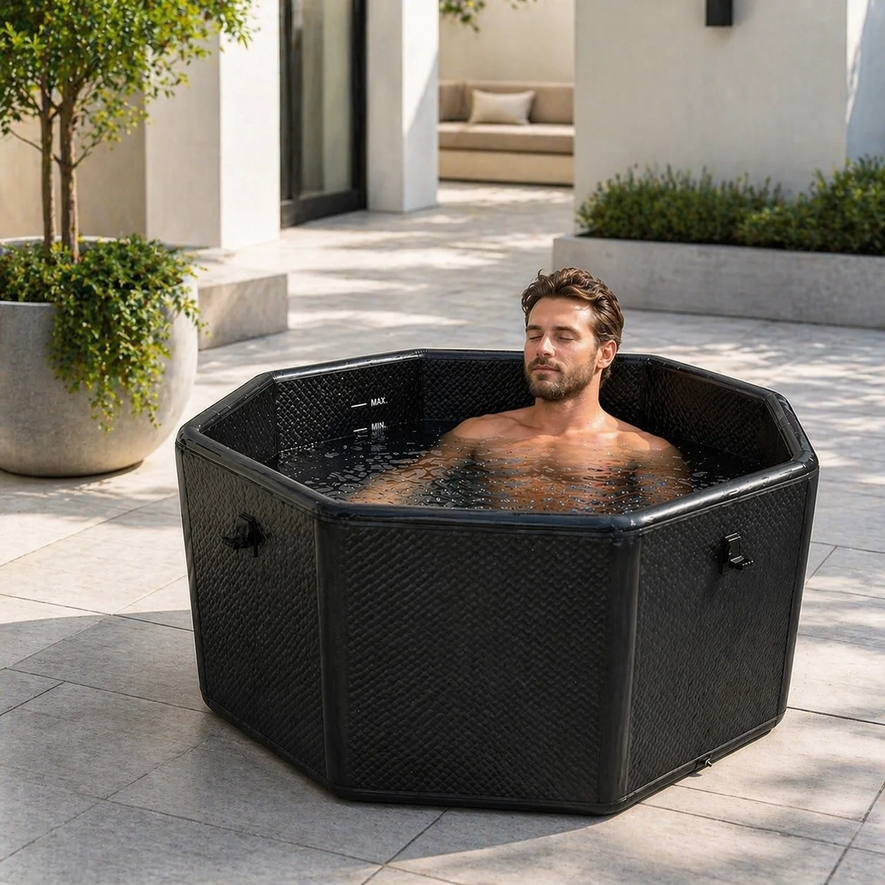 Leak Resistant Drop Stitch Inflatable Ice Bath Tub Cold Plunge Pool Outdoor Indoor Fitness Use Cold Water Bath Portable System