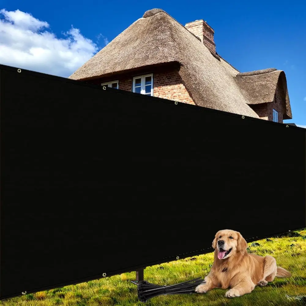 4' X 50' ence Privacy Sn Heavy Duty 170 GSM encing Mesh Shade Net Cover or Wall Garden Back Yard Outdoor Home Decoration, Black