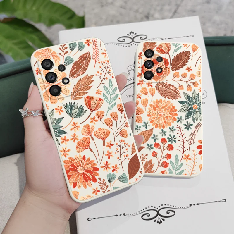 Bustling Pattern Phone Case For Samsung A54 A34 A14 A73 A53 A33 A23 A13 A03 A04 A04S A72 A52 A52S A32 A22 A15 A25 A35 A55 4G 5G