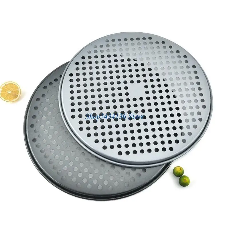 H7ED Non-Stick Tray Tools Crispy 14 inch Round with Nonstick Coating for Home Kitchen