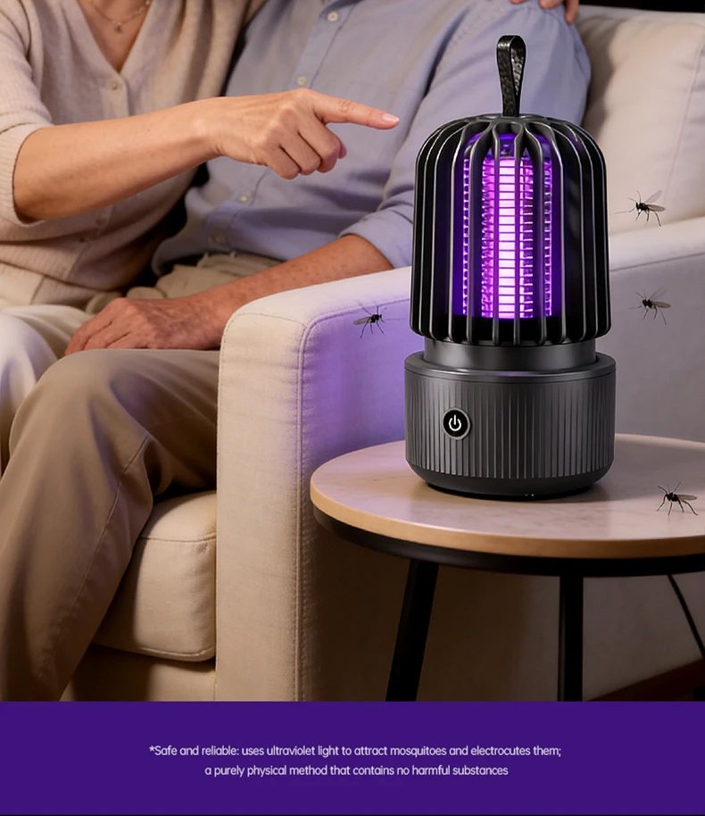 TINSOL Elektrische UV-Mückenfalle USB-Aufladbar Geeignet für Innen- und Außenbereich Mückenabwehrlampe – Detail 27