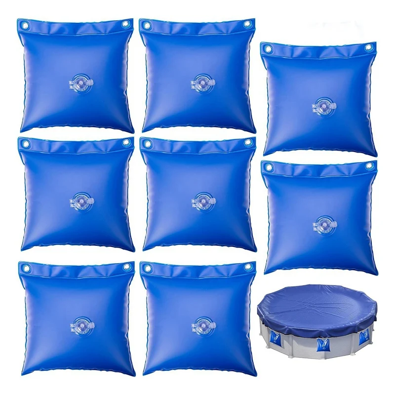 

8 Pack Heavy Duty Pool Water Bag For Above Ground Pool Pool Cover Weights Pool Closing Winterizing Kit