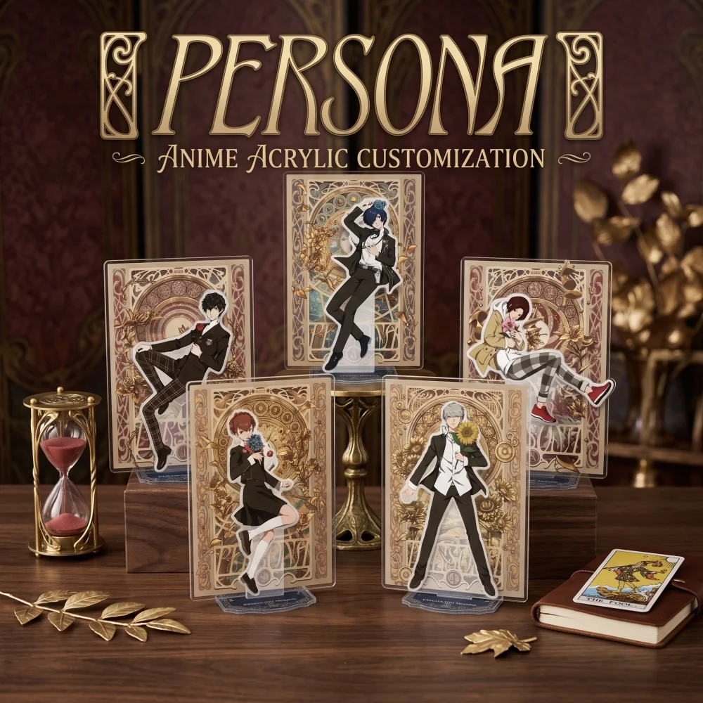 Persona Anime Doppelschichtiger Acryl-Ständer Schlüsselanhänger Joker Makoto Yuki Yu Narukami Desktop-Dekoration 2026 Neu – Detail 1