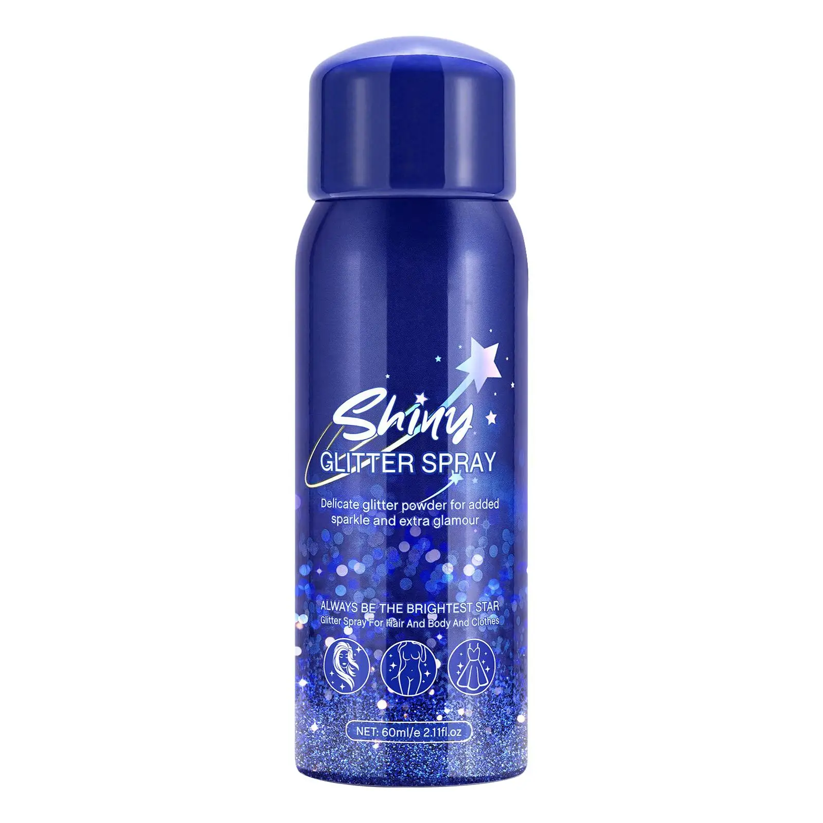 Body Glitter Spray 60ml Glitter Hairspray for Sparkle Body Home Party Clubs