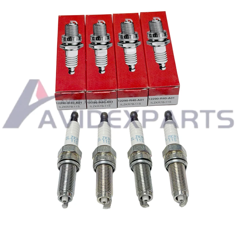 4pcs 12290-R40-A01 is suitable For Honda Accord Civic Acura Iridium Spark Plug ILZKR7B-11S