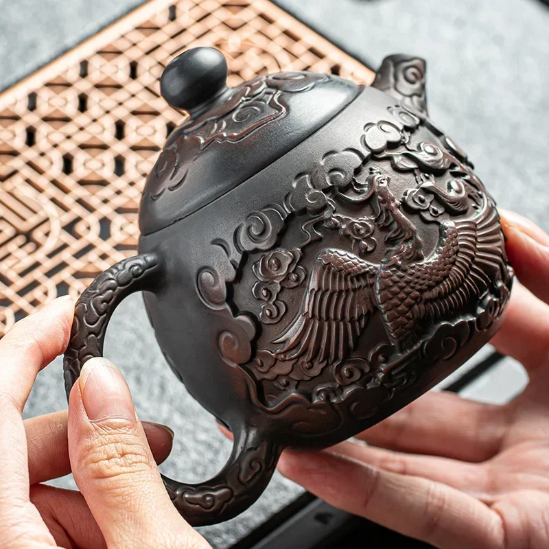 

Purple Pottery Vintage Teapot Ceramic Kung Fu Teapot Single Teapot Pu'er Tea Making Device Tea Sets Chinese Tea Pot