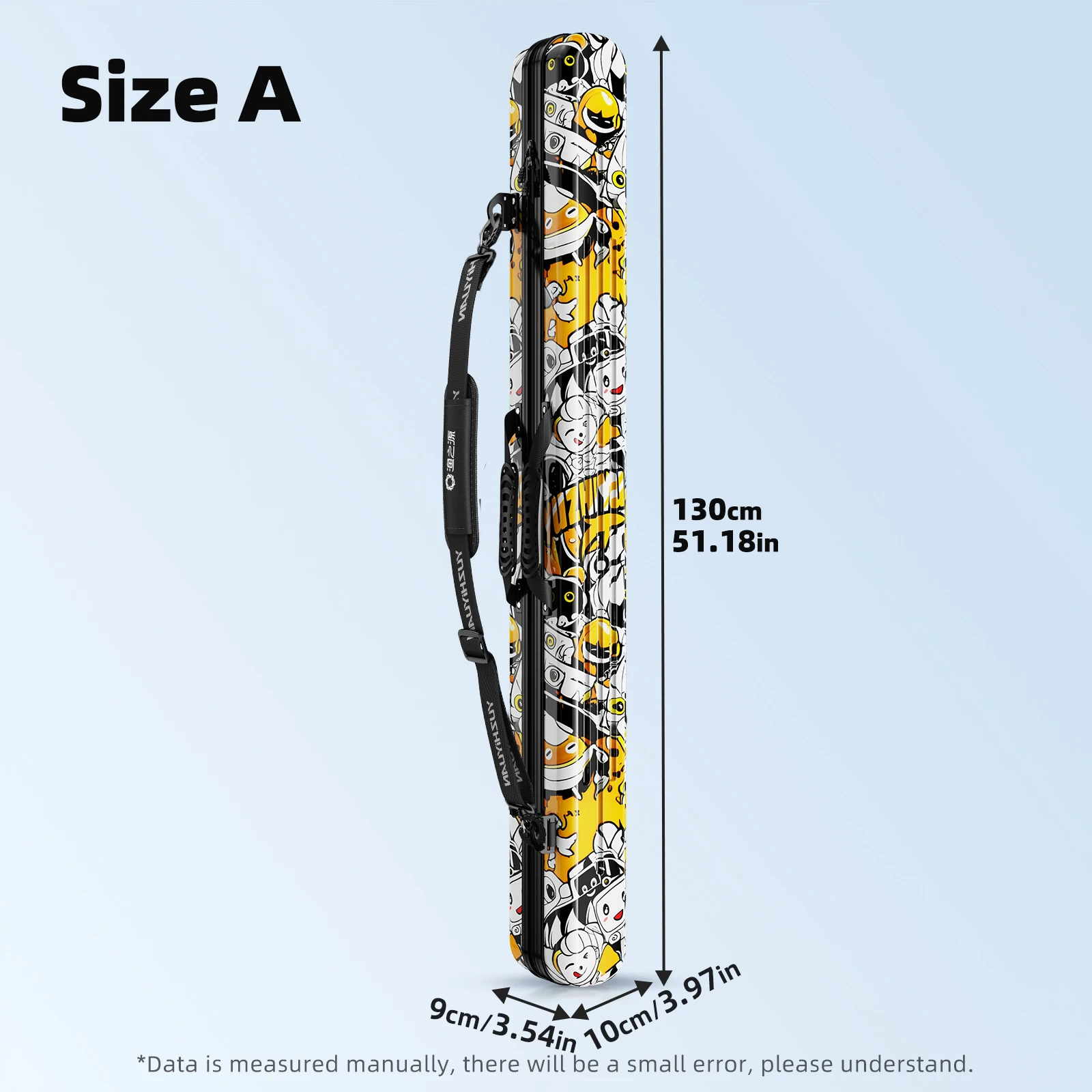 حقيبة صنارة الصيد، طراز جرافيتي 2025، سعة كبيرة، قوية، مضادة للضغط، حماية للقضيب، مقاومة للبقع، سهلة التنظيف