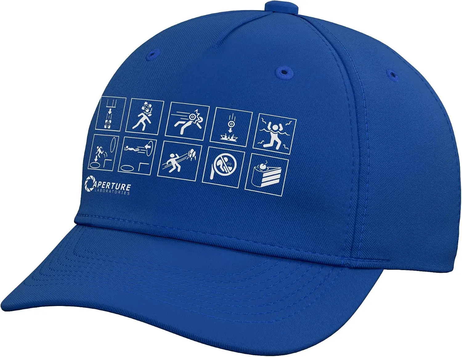 Aperture Labs Jump Into The Portal for Science Funny Adjustable Printed Baseball Hat  Couple Hip-Hop Hat Printed Soft Cotton