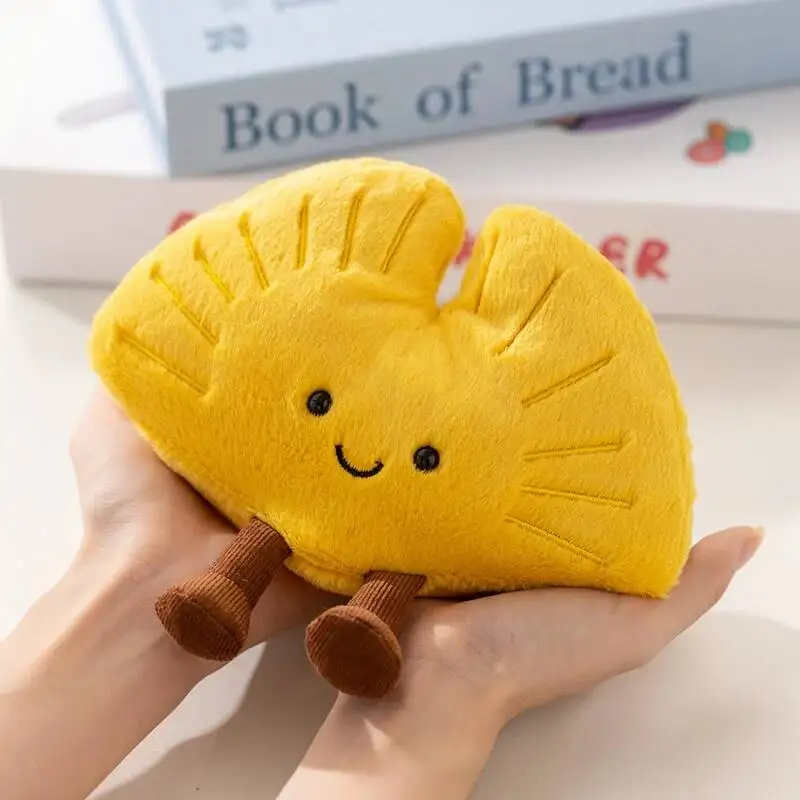 귀여운 단풍잎 은행잎 봉제인형 카와이 웃는 잎사귀 다리 달린 만화 인형 부드러운 봉제 크리스마스 선물 소녀용