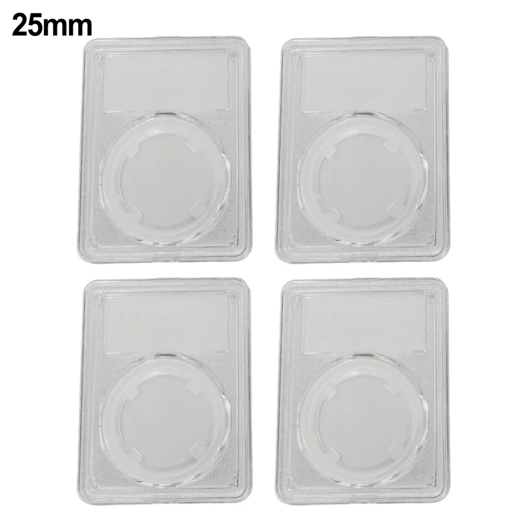 4pcs 16/25/30/40mm Coin Capsule Box Holder Collecting Box Case Transparent Plastic For Coin Capsule Medal Storage Box Container