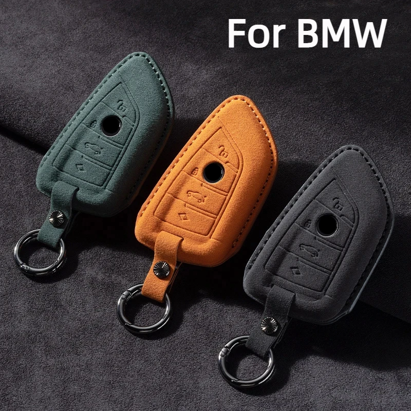 

Suede Car Remote Key Case Cover Shell for BMW 1 3 5 7 Series X1 X3 X4 X5 F10 F15 F16 F20 F30 F18 F25 M3 M4 E34 Keyless Key Fob