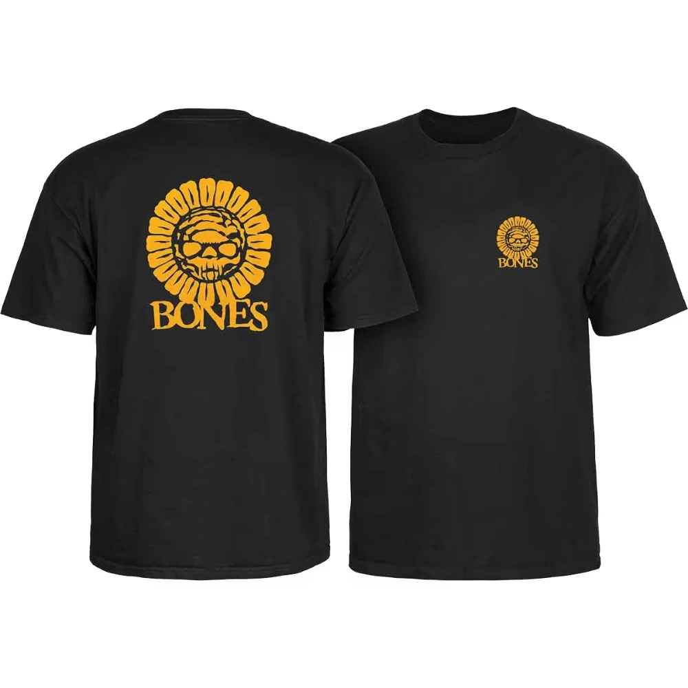 

Bones Wheels Skateboard Cotton T-Shirt Unisex Men's and Women's Summer Short Sleeve Fashion Top Casual Vintage Fashion