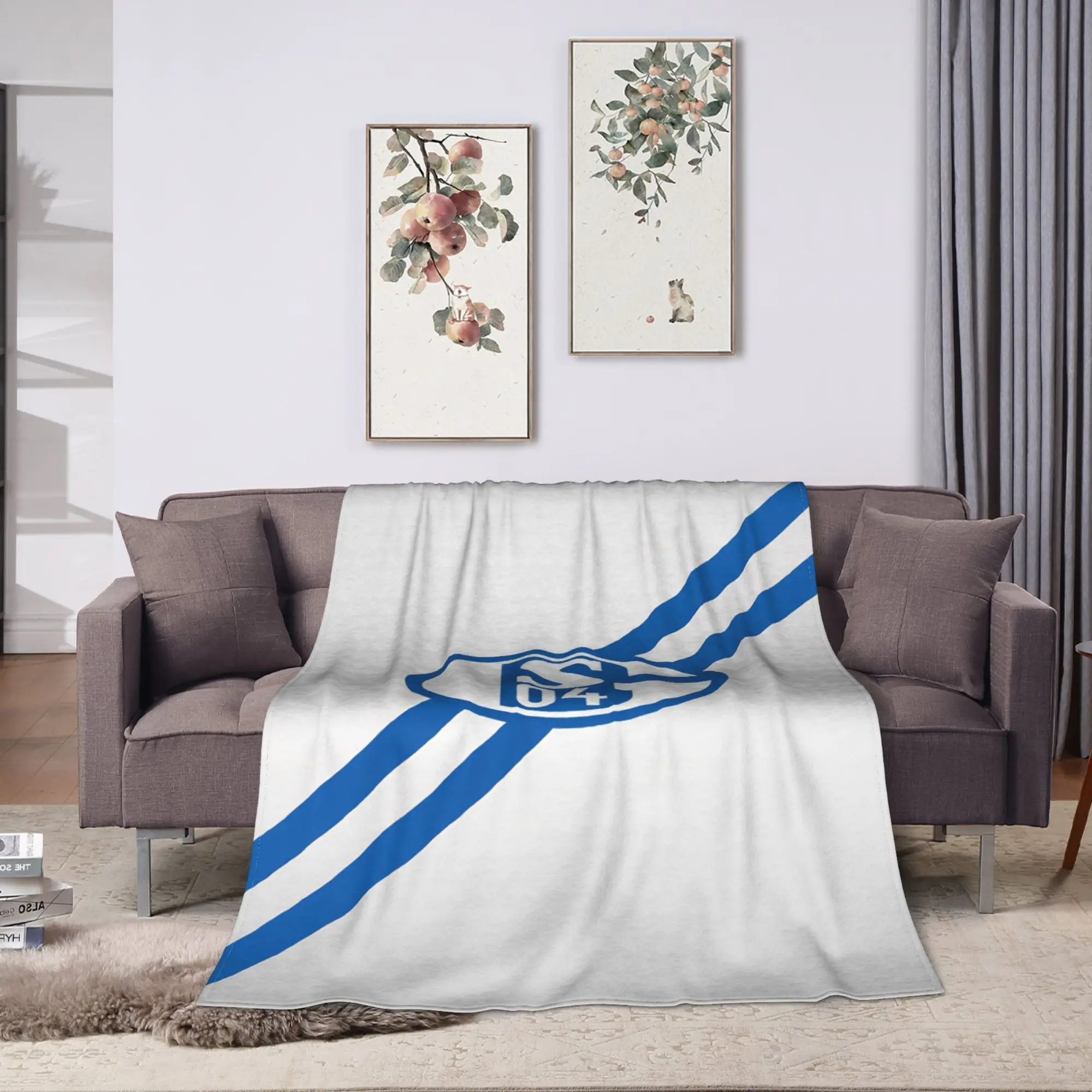 Comfortable Blanket Camping S-Schalke 04 team Throw Blanket Fashion  Bedspread For Chair Sofa Bed