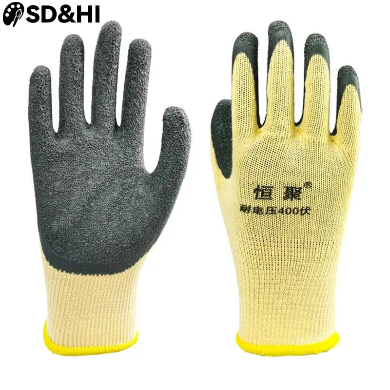 

1 Pair Anti-electricity Security Protection Gloves Rubber Electrician Work Gloves Protective Tool 400v Insulating Gloves